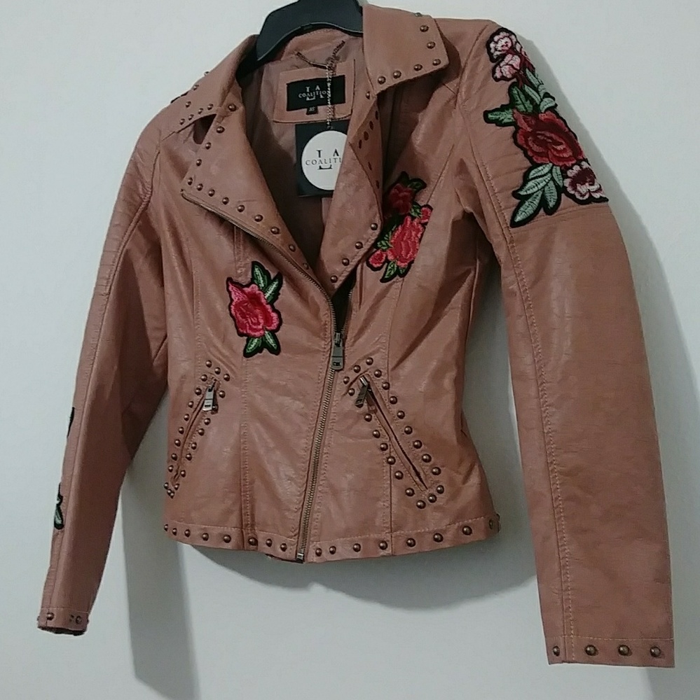 🙌 Coalition LA Embroided Biker Jacket